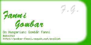 fanni gombar business card
